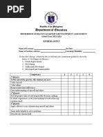 Homeroom Guidance Learners Development Assessment Kindergarten Deped Tambayan