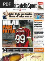 LA GAZZETTA DELLO Sport 8 Marzo 2024,MILAN-SLAVIA PRAGA 4-2,ROMA-BRIGHTON 4-0 EUR 14,99 - IT