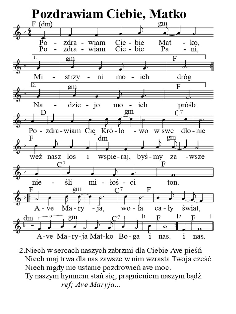 Pozdrawiam Ciebie Matko | PDF