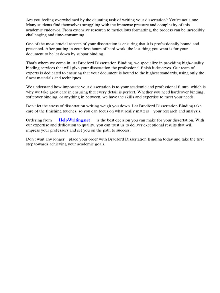 Bradford Dissertation Binding Pdf Bookbinding Thesis