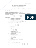 Entropy Production and Diabatic Term For Single Component Fluid