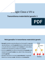 Transmitere Mat Genetic 1 - Biologie Clasa A VIII-a
