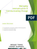 Communication Strategy and Communicating Change