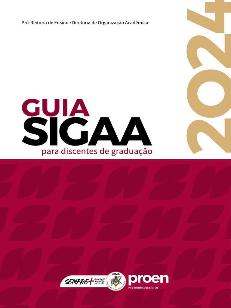 Sigaa Ufma 2024 Manual Do Discente Graduação Download grátis PDF
