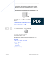 Density Mark Scheme