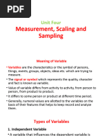 Unit IV Measurement and Scaling-1