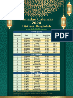Ramadan 2024 Calendar Bangladesh Sehri Iftar Time Table