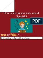 Y6 Quiz About Spanish
