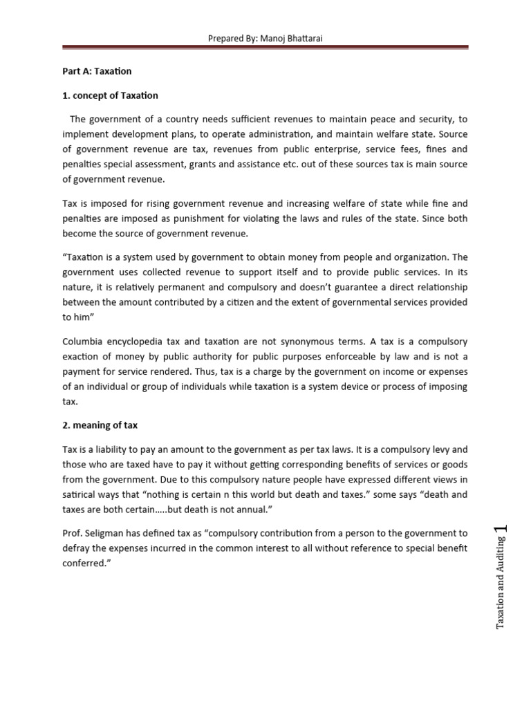 Understanding Taxation and Its Types | PDF | Taxes | Indirect Tax