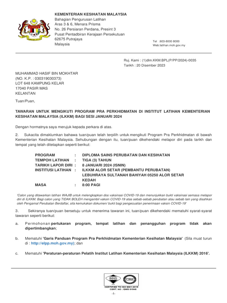 Program Pra Perkhidmatan | PDF