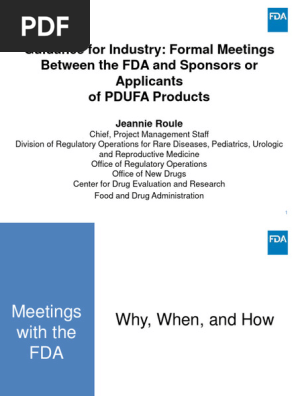 Guidance for Industry Formal Meetings 1654772445