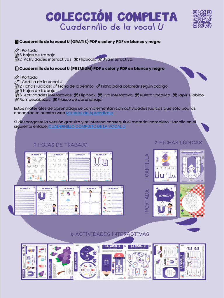 Cuadernillo Interactivo Vocal U | PDF | Servicio de redes sociales ...