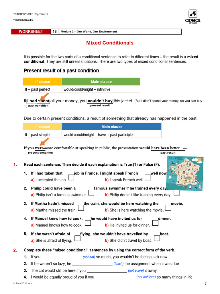 Mixed Conditionals Worksheets for Teens | PDF | Linguistic Morphology ...