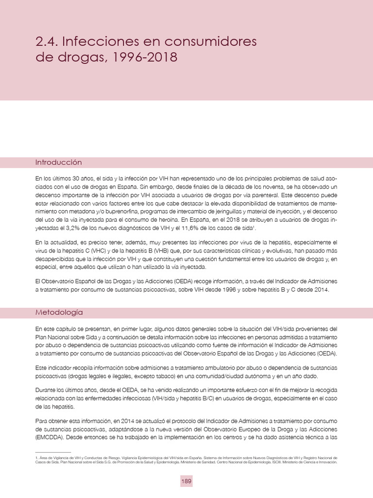 Infecciones en Consumidores de Drogas | PDF | VIH / SIDA | La ...