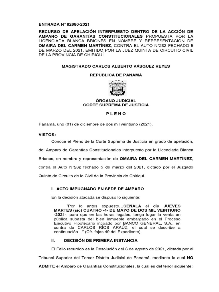 Sentencia Amparo Sustentacion Debida y El Amaparo No Aplica Cuando El