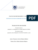 El Insulto Colectivo: Pragmática y Sociolingüística en El Ámbito Deportivo Del Fútbol.