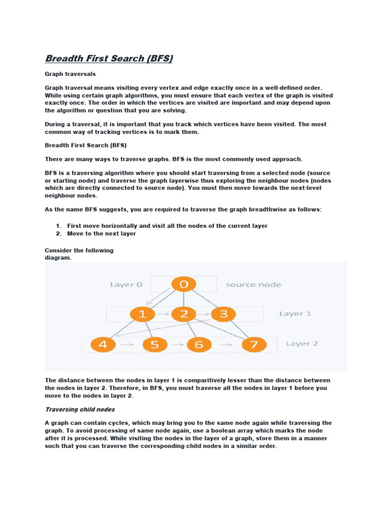 Breadth First Search | PDF | Vertex (Graph Theory) | Mathematical Relations