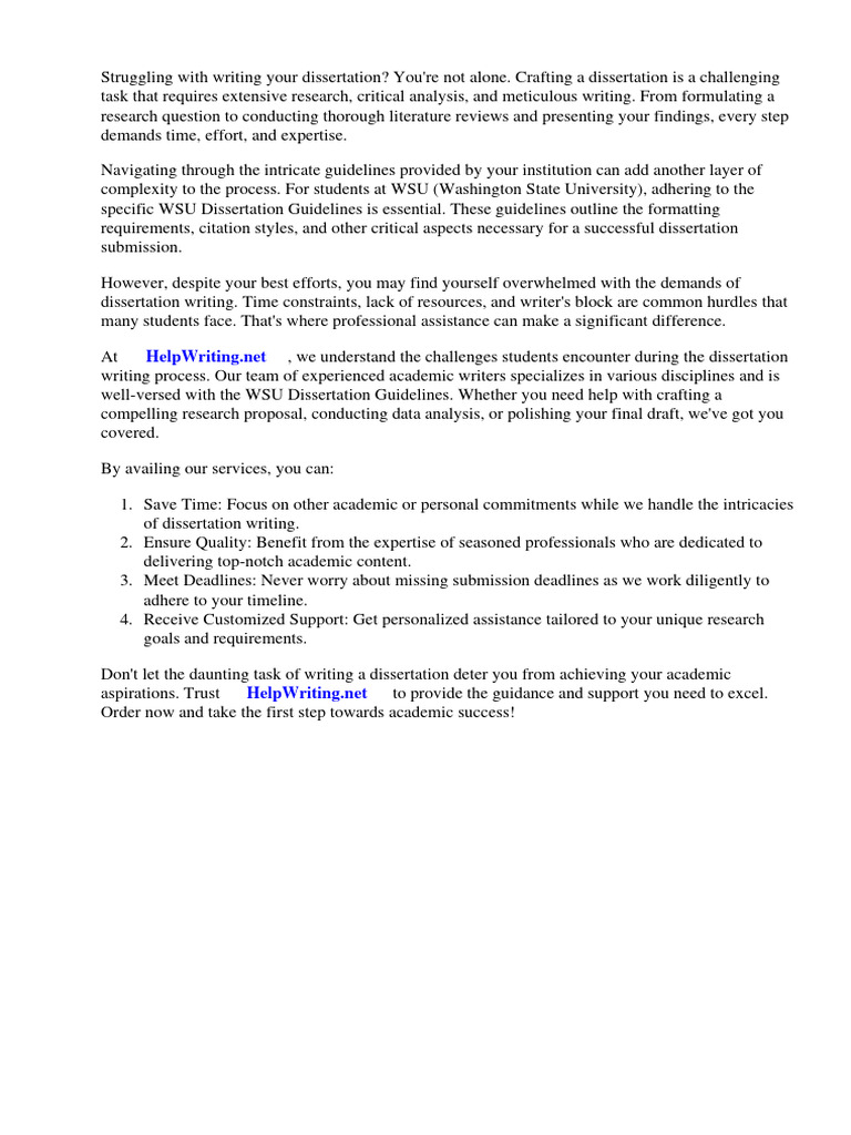 Wsu Dissertation Guidelines | PDF | Thesis | Science