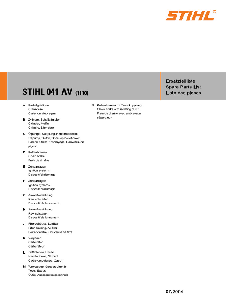 Stihl 041 Av | PDF