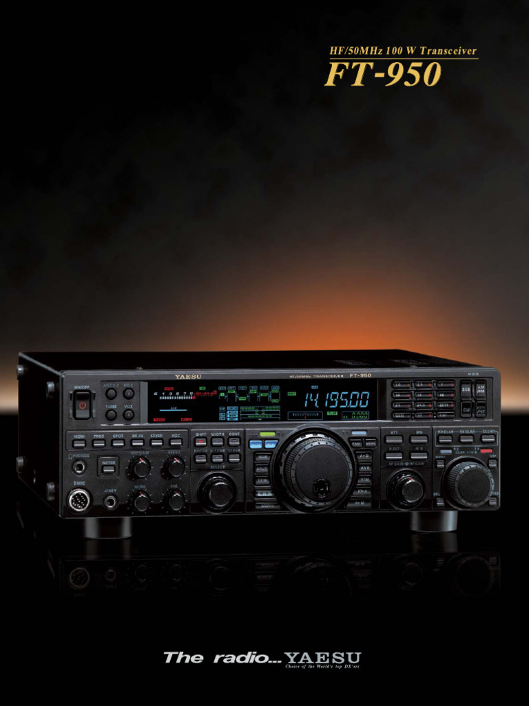 FT-950 HF/50MHz Transceiver Overview | PDF | Bandwidth (Signal
