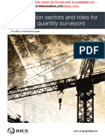 Construction Sectors and Roles For Chartered Quantity Surveyors Archived