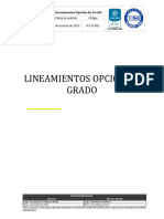 Lineamientos Inscripcion para Opcion de Grado