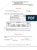 Pakistan International School Jeddah - English Section Academic Session 2024-2025 Subject Option Form For Y9