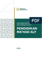 Pendidikan Ma'Had Aly Dokumen Sistem Penjaminan Mutu (Tim Penulis) (Z-Library)