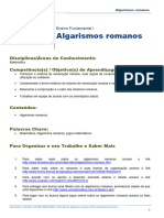 Algarismos Romanos: Disciplinas/Áreas Do Conhecimento: Competência(s) / Objetivo(s) de Aprendizagem