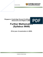 9649 - Y25 - Sy - Further Mathematics H2