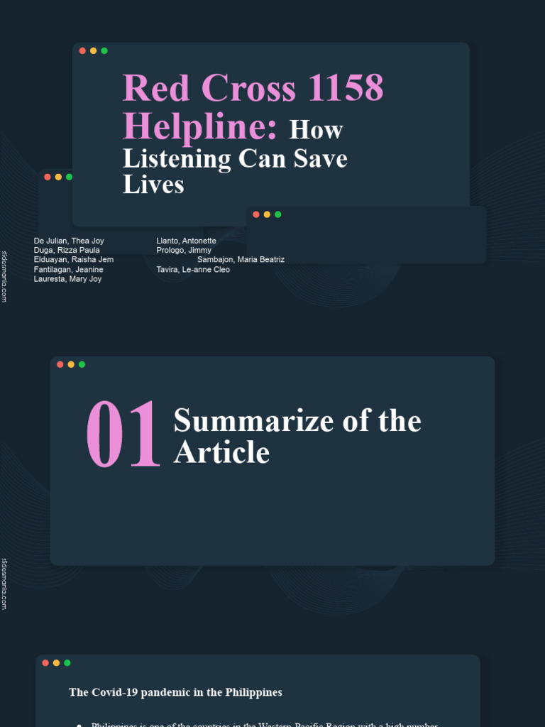 Red Cross Helpline | PDF | Mental Health | Psychosocial