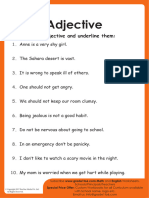 Identify The Adjectives in The Sentences