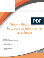 Sitios Validos para La Busqueda de Información Academica