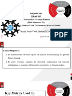 2.1.3 Key Metrics Used To Measure Financial Health