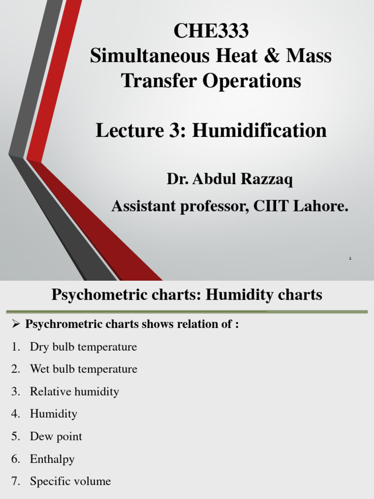 Lecture 3 Humidification | PDF