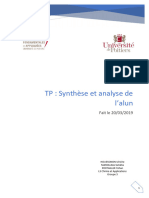 TP Synthese Et Analyse de L'alun