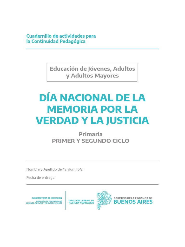 Actividades para el Día de la Memoria | PDF | Ciencias sociales | Historia