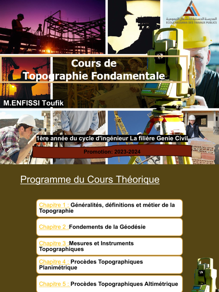 Cours de Topographie Fondamentale | PDF | Topographie | Moyenne