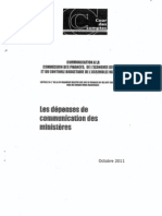 Cour Des Comptes: Les Dépenses de Communication Des Ministères (Partie 1)