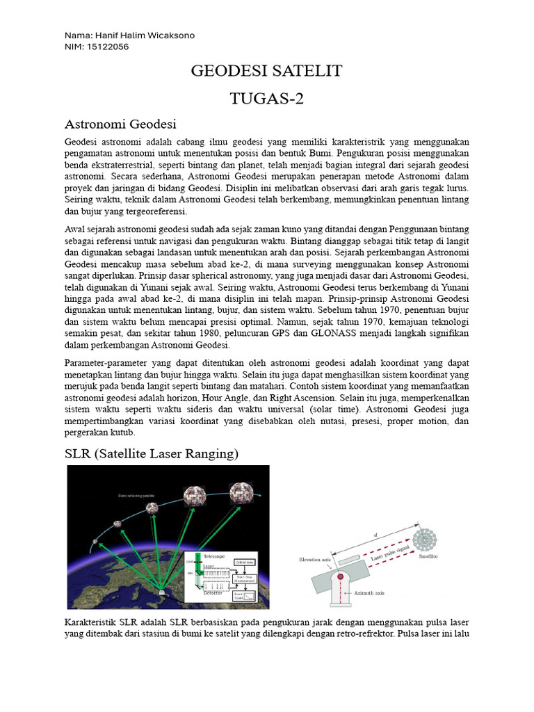 GEODESI SATELIT Tugas-2 | PDF | Teknologi & Rekayasa