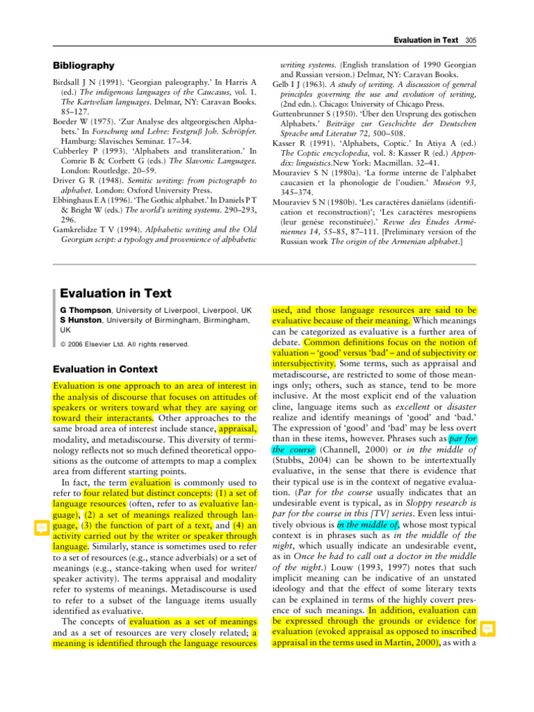 Analysis of Evaluation in Discourse | PDF | Evaluation | Knowledge