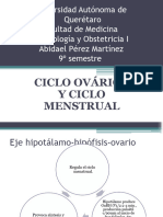 Ciclo Ovarico y Ciclo Menstrual