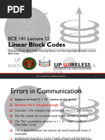 Ece141 Lec12 Linear Block Codes