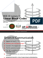 Ece141 Lec12 Linear Block Codes