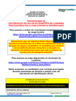 Errata - Cronograma de Distribuição de Aulas PSS No Município de Londrina 2024