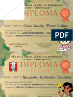 Diploma de Tercer Lugar