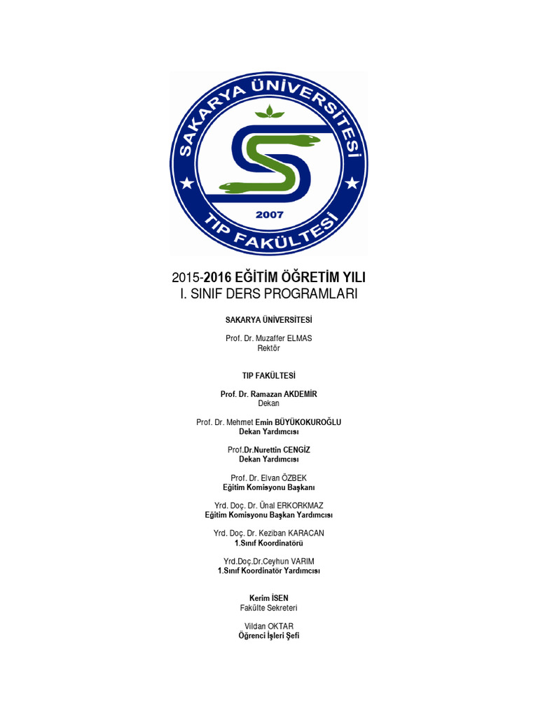 2015 2016 I Sinif Akademik Program V3 1 Pdf
