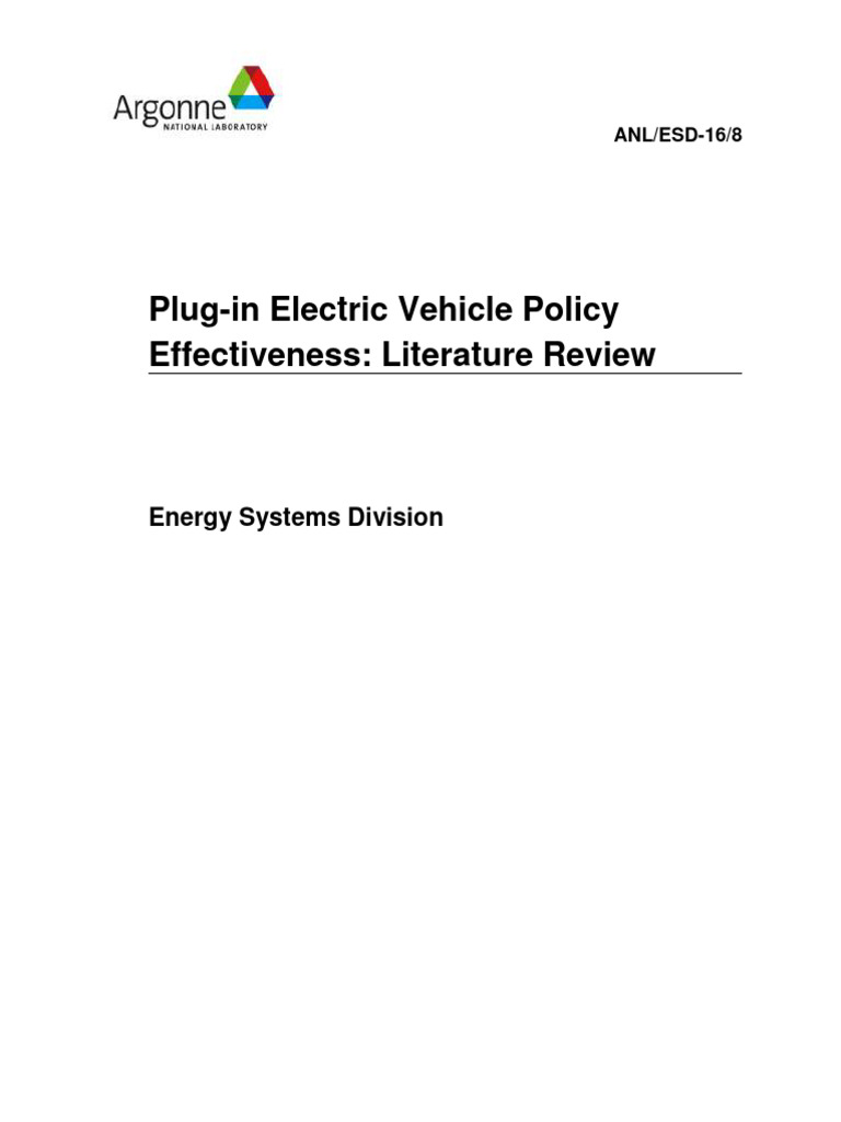 Plug-in Electric Vehicle Policy Review | PDF | Plug In Hybrid | Vehicles