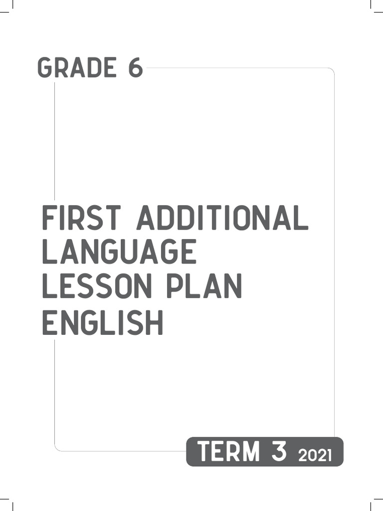 Grade 6 English Lesson Plan Term 3 | PDF | Vocabulary | Learning