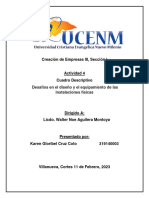 Creación de Empresas III, Sección I: Desafíos en El Diseño y El Equipamiento de Las Instalaciones Físicas